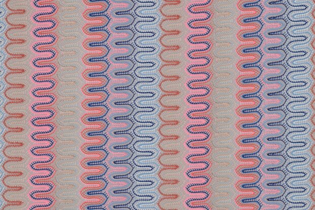 Knitted Zig Zag Shiny Coral