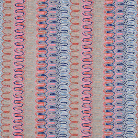 Knitted Zig Zag Shiny Coral