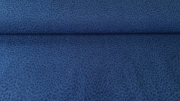 Washed Stretch Jeans Leopard Blue