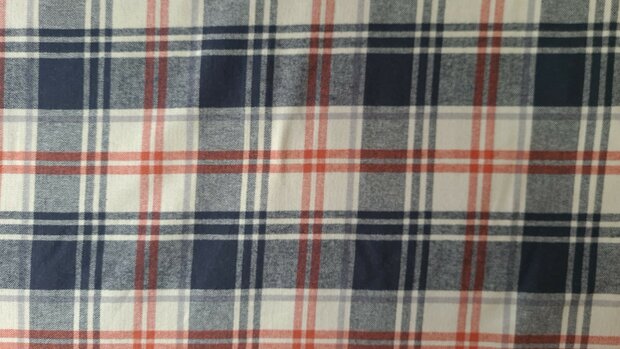 Cotton Flannel Check Blue