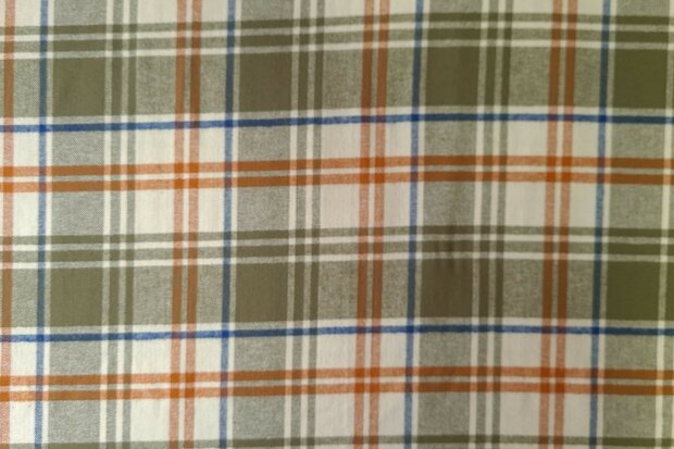 Cotton Flannel Check Green