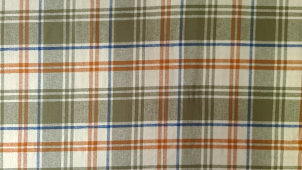 Cotton Flannel Check Green