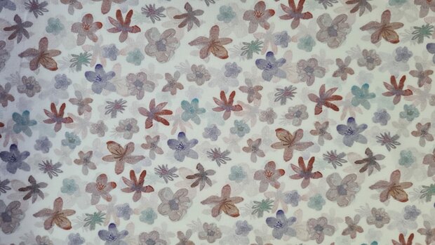 Organic Cotton Jersey Waterflowers