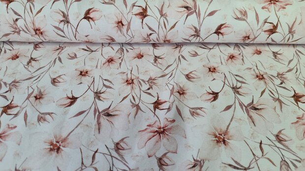 Organic Cotton Jersey Flowers 