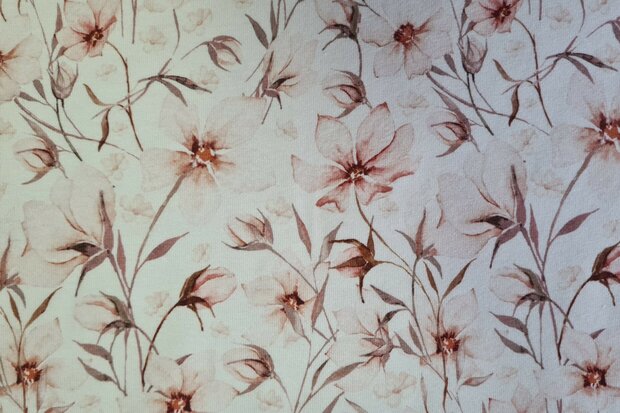 Organic Cotton Jersey Flowers 