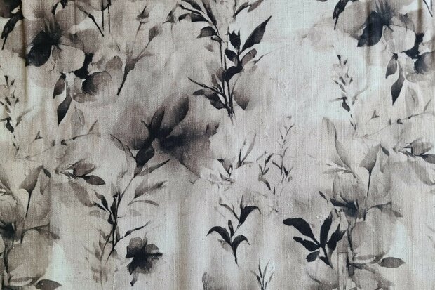 Viscose Linnen Twigs Black