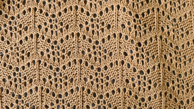 Heavy Lace Knit Camel