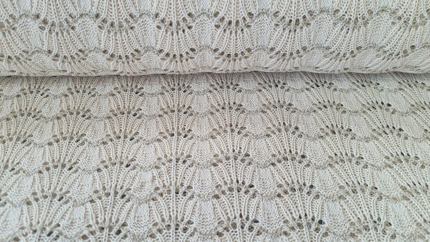 Heavy Lace Knit Lurex Beige
