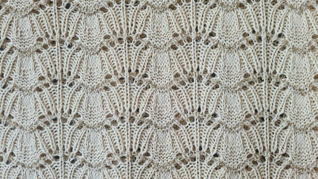 Heavy Lace Knit Lurex Beige