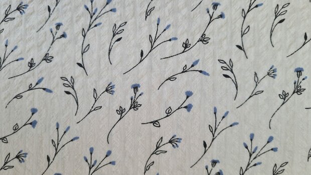 Seersucker Little Twigs Blue