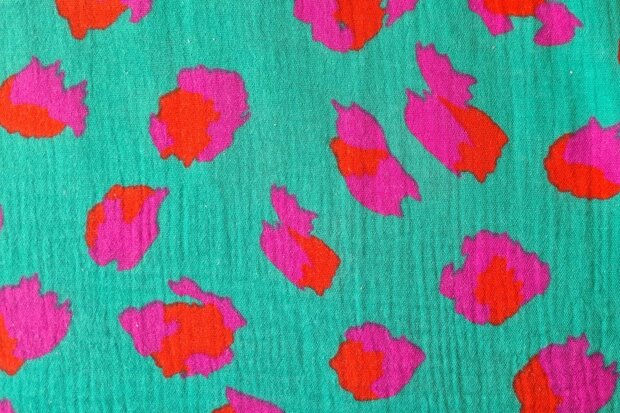 Mousseline Animal Spots Green