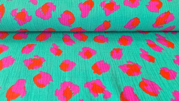 Mousseline Animal Spots Green