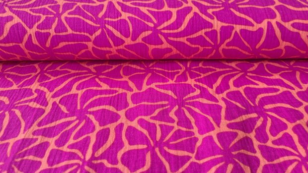 Mousseline Abstract Pink/Orange