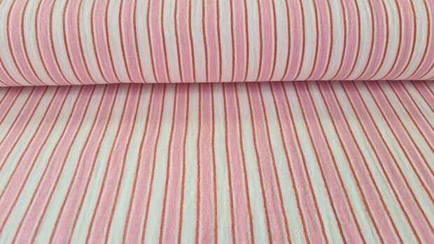 Mousseline Stripes Ros&eacute;