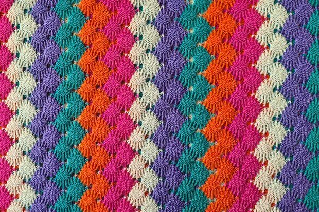 Knitted Zig Zag Lace Multi