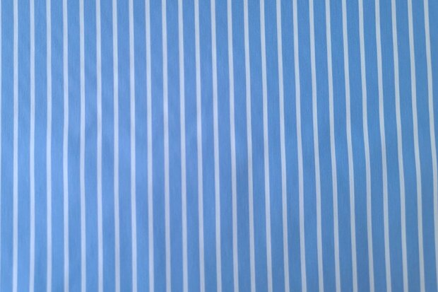 Cotton Stretch Stripes Blue