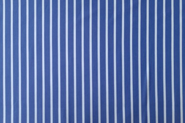 Cotton Stretch Stripes Royal Blue