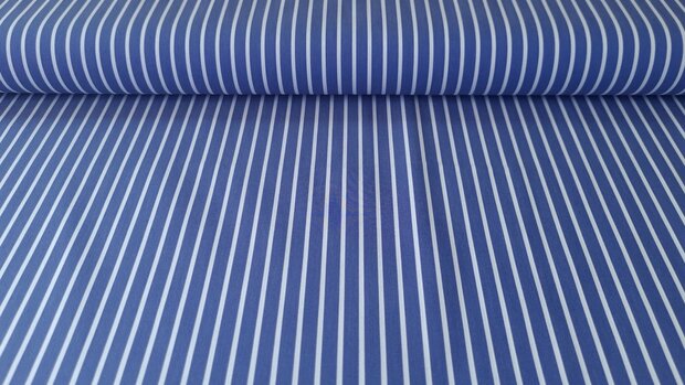 Cotton Stretch Stripes Royal Blue
