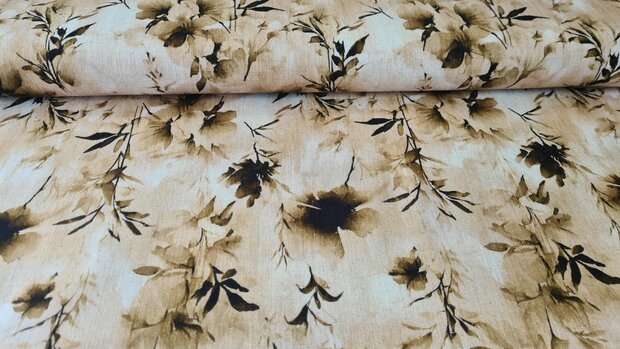 Viscose Linnen Twigs Yellow