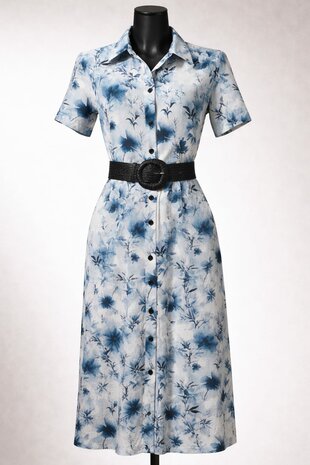 Viscose Linnen Ginko Blue