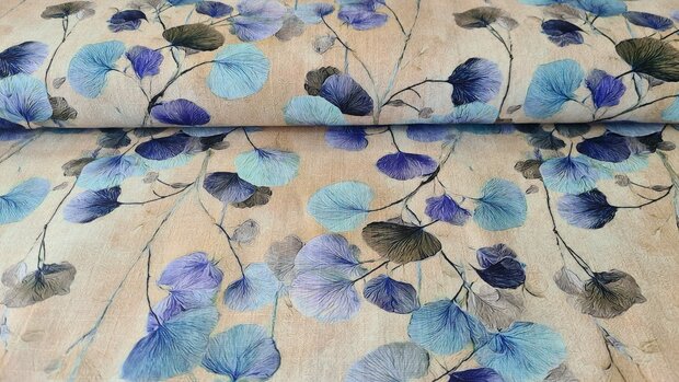 Viscose Linnen Ginko Blue