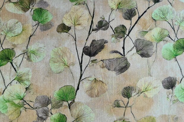 Viscose Linnen Ginko Green