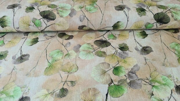 Viscose Linnen Ginko Green