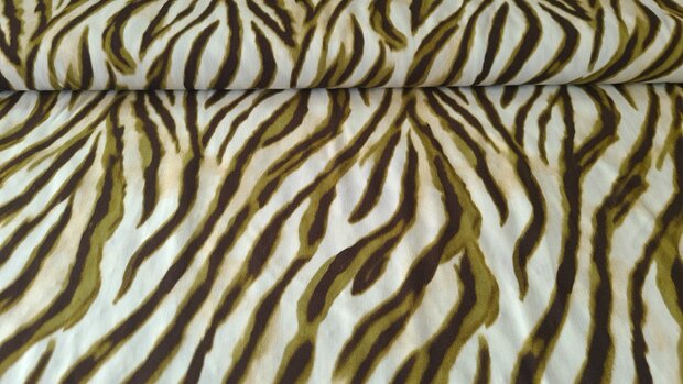 Viscose Poplin Zebra Green