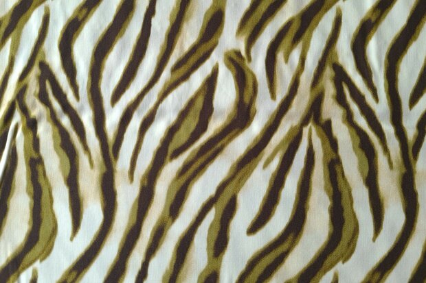 Viscose Poplin Zebra Green