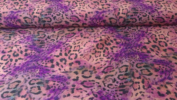 Viscose Crepe Leo Purple