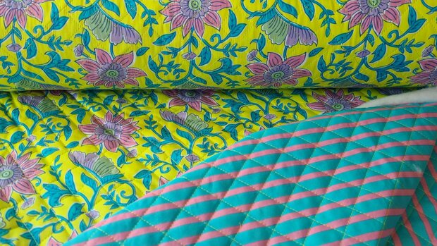 Double Stepped Cotton Lime