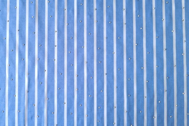 Cotton Mix Stripes & Dots Blue