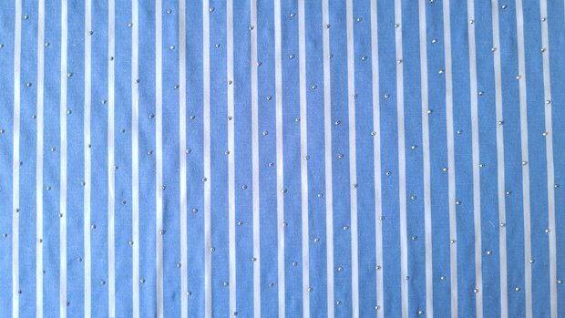 Cotton Mix Stripes & Dots Blue