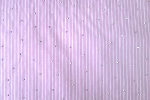 Cotton Mix Small Stripes & Dots Ros&eacute;
