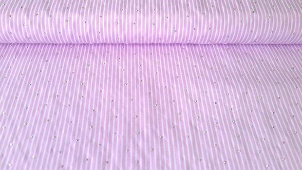 Cotton Mix Small Stripes & Dots Ros&eacute;
