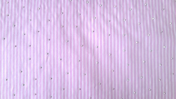 Cotton Mix Small Stripes & Dots Ros&eacute;