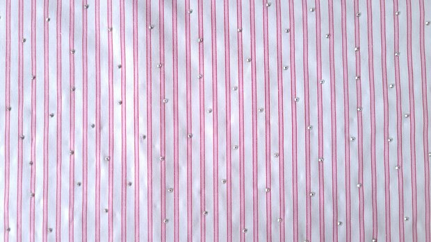 Cotton Mix Small Stripes & Dots White-Ros&eacute;