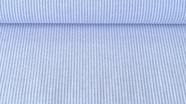 Cotton Mini Stripes Blue