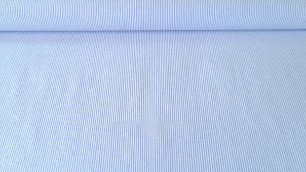 Cotton Mini Stripes Blue