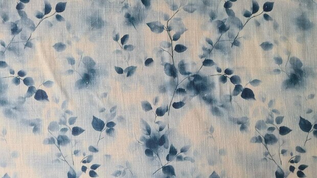 Linnen Cotton Twigs Blue