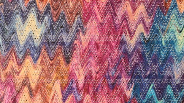 Viscose Jersey Punched Zig Zag Multi