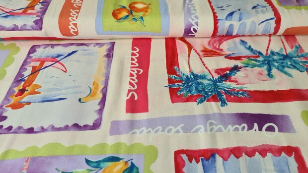 Viscose Poplin Holiday Patchwork