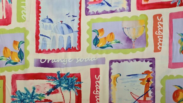 Viscose Poplin Holiday Patchwork