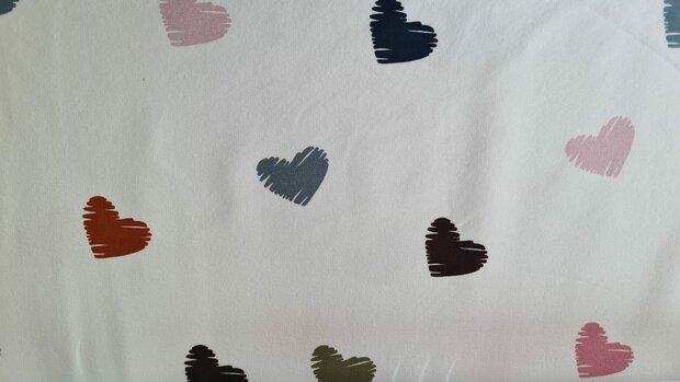 French Terry Hearts Off White