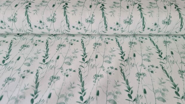 French Terry Twigs Off White/Green