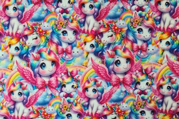 French Terry Unicorn Pink