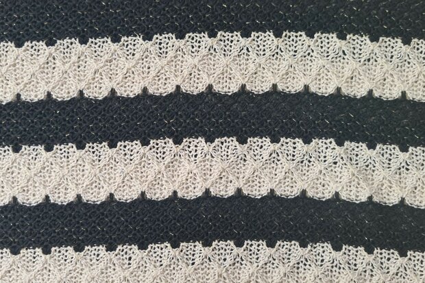 Knitted Cotton Stripes Black