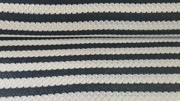 Knitted Cotton Stripes Black