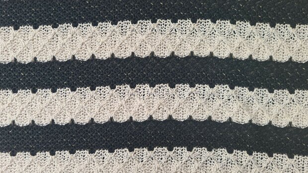 Knitted Cotton Stripes Black