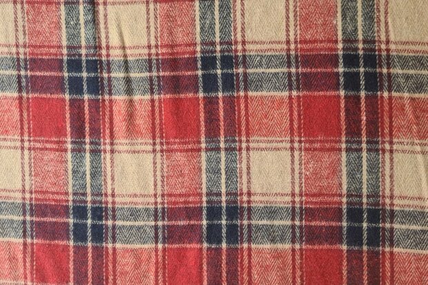Cotton Flannel Check Red